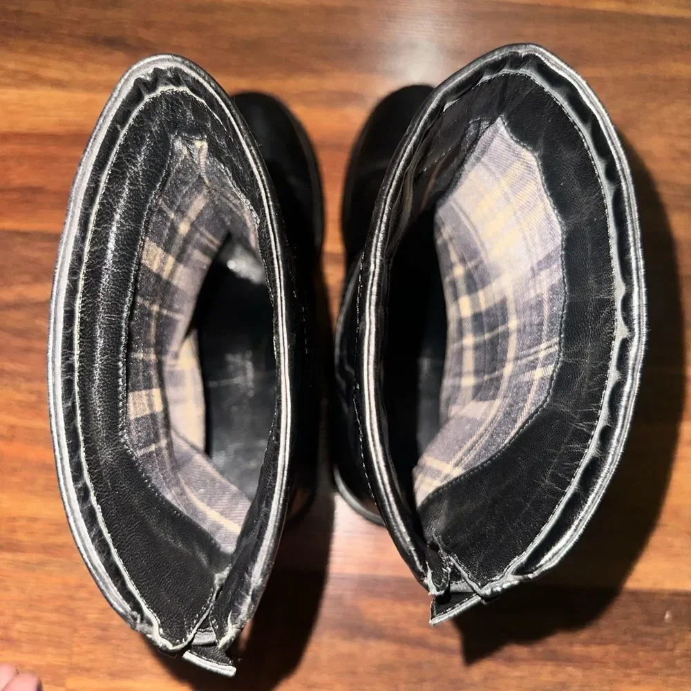 Aquatalia Black Quilted Leather Boots